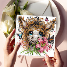 Load image into Gallery viewer, 6Pcs Funny Donkey DIY Diamond Painting Card Diamond Drawing Card for Friends