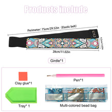 Load image into Gallery viewer, Mandala Diamond Painting Waistband Flower Diamond Art Elastic Belt for Women