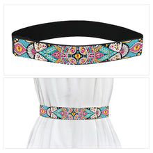 Load image into Gallery viewer, Mandala Diamond Painting Waistband Flower Diamond Art Elastic Belt for Women