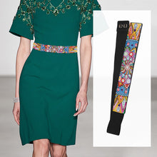 Load image into Gallery viewer, Mandala Diamond Painting Waistband Flower Diamond Art Elastic Belt for Women