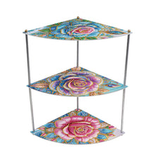 Load image into Gallery viewer, 3 Tier Acrylic Special Shape Flower 5D DIY Diamond Painting Storage Shelf