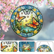 Load image into Gallery viewer, Special Shape Spring Garden Butterfly Diamond Painting Pendant for Art Crafts