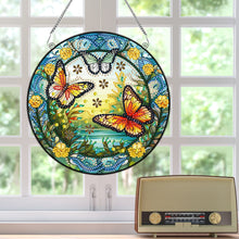 Load image into Gallery viewer, Special Shape Spring Garden Butterfly Diamond Painting Pendant for Art Crafts