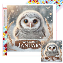 Load image into Gallery viewer, Diamond Painting - Full Square - Cute Animal January (40*40CM)