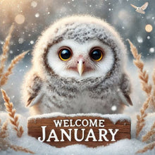 Load image into Gallery viewer, Diamond Painting - Full Square - Cute Animal January (40*40CM)