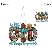 Load image into Gallery viewer, Cross Diamond Painting Hanging Pendant 5D DIY Ornaments for Wall Window