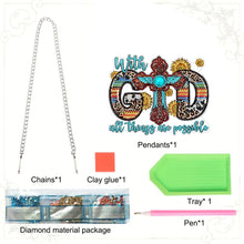 Load image into Gallery viewer, Cross Diamond Painting Hanging Pendant 5D DIY Ornaments for Wall Window