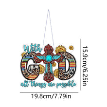 Load image into Gallery viewer, Cross Diamond Painting Hanging Pendant 5D DIY Ornaments for Wall Window