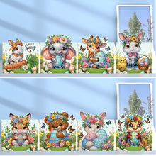 Load image into Gallery viewer, 8Pcs Animals DIY Diamond Painting Card Diamond Drawing Card for Adults Beginners