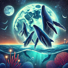 Load image into Gallery viewer, Diamond Painting - Full Square - Ocean Under The Moonlight (30*30CM)
