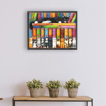 Load image into Gallery viewer, Diamond Painting - Full Round - Book Cat (40*30CM)