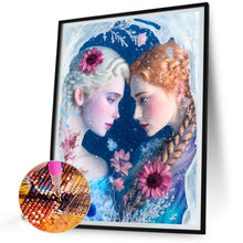 Load image into Gallery viewer, Diamond Painting - Full Round - Wolf Flower Angel Elf Girl Princess Elsa (40*50CM)