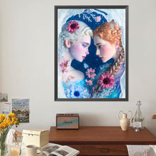 Load image into Gallery viewer, Diamond Painting - Full Round - Wolf Flower Angel Elf Girl Princess Elsa (40*50CM)