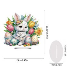 Load image into Gallery viewer, Acrylic Special Shape Easter Bunny Desktop Diamond Art Kits Bedroom Table Decor
