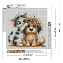 Load image into Gallery viewer, Diamond Painting - Full Round - Cat And Dog (30*30CM)