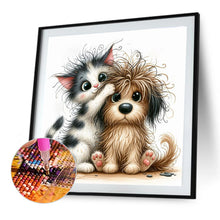 Load image into Gallery viewer, Diamond Painting - Full Round - Cat And Dog (30*30CM)