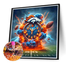 Load image into Gallery viewer, Diamond Painting - Full Round - Denver Broncos Clock (40*40CM)