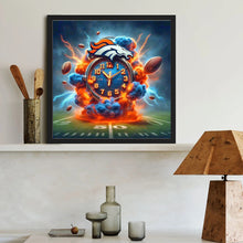 Load image into Gallery viewer, Diamond Painting - Full Round - Denver Broncos Clock (40*40CM)