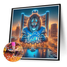 Load image into Gallery viewer, Diamond Painting - Full Round - Detroit Lions Lion (40*40CM)