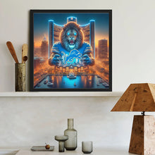 Load image into Gallery viewer, Diamond Painting - Full Round - Detroit Lions Lion (40*40CM)