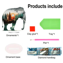 Load image into Gallery viewer, Acrylic Special Shape Elephant Rhinestones Desktop Ornaments Bedroom Table Decor