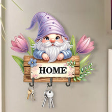 Load image into Gallery viewer, Wooden Special Shape Gnome 3 Hooks Diamond Painting Hook Rail for Wall Door