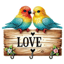 Load image into Gallery viewer, Wooden Special Shape Love 3 Hooks Diamond Painting Hook Rail for Wall Door