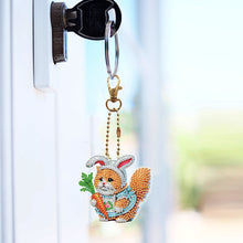 Load image into Gallery viewer, 6Pcs Double Sided Special Shape Easter Animals Diamond Painting Art Keyring
