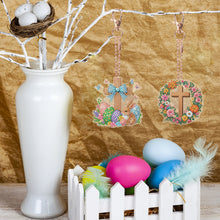 Load image into Gallery viewer, 6Pcs Double Sided Special Shape Easter Cross Diamond Painting Art Keyring