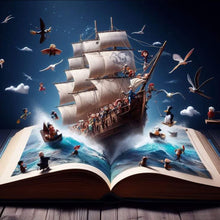 Load image into Gallery viewer, Diamond Painting - Full Round - Sailboat In The Book (50*50CM)