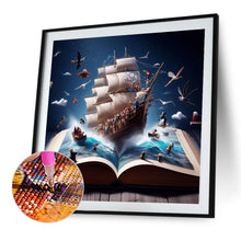 Load image into Gallery viewer, Diamond Painting - Full Round - Sailboat In The Book (50*50CM)