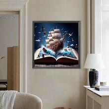 Load image into Gallery viewer, Diamond Painting - Full Round - Sailboat In The Book (50*50CM)