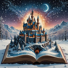 Load image into Gallery viewer, Diamond Painting - Full Round - Snow Castle In The Book (50*50CM)