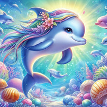 Load image into Gallery viewer, Diamond Painting - Full Round - Dolphin (40*40CM)
