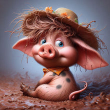 Load image into Gallery viewer, Diamond Painting - Full Round - Pig (40*40CM)