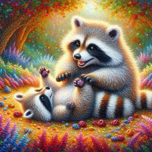 Load image into Gallery viewer, Diamond Painting - Full Round - Raccoon (40*40CM)