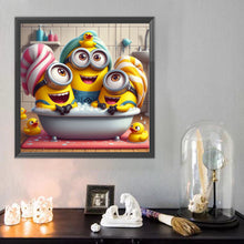 Load image into Gallery viewer, Diamond Painting - Full Round - Minions Bathing (40*40CM)