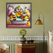Load image into Gallery viewer, Diamond Painting - Full Round - Minions Bathing (40*40CM)