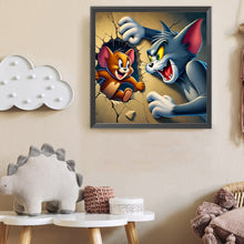 Load image into Gallery viewer, Diamond Painting - Full Round - Cat And Mouse (40*40CM)