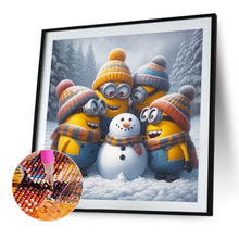 Load image into Gallery viewer, Diamond Painting - Full Round - Minions Making Snowmen (40*40CM)