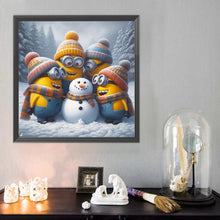 Load image into Gallery viewer, Diamond Painting - Full Round - Minions Making Snowmen (40*40CM)