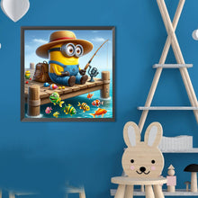 Load image into Gallery viewer, Diamond Painting - Full Round - Minions Fishing (40*40CM)