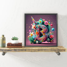 Load image into Gallery viewer, Diamond Painting - Full Round - Letter B (30*30CM)