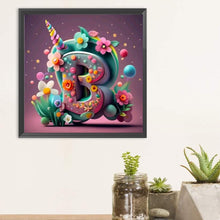 Load image into Gallery viewer, Diamond Painting - Full Round - Letter B (30*30CM)