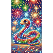 Load image into Gallery viewer, Diamond Painting - Full Round - Fireworks Snake (40*70CM)