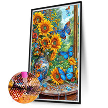 Load image into Gallery viewer, Diamond Painting - Full Round - Sunflower Butterfly (40*70CM)