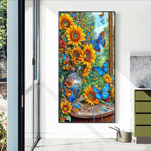 Load image into Gallery viewer, Diamond Painting - Full Round - Sunflower Butterfly (40*70CM)