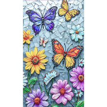 Load image into Gallery viewer, Diamond Painting - Full Round - Daisy Butterfly (40*70CM)