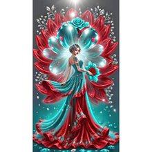 Load image into Gallery viewer, Diamond Painting - Full Round - Flower Lady (40*70CM)