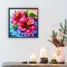 Load image into Gallery viewer, Diamond Painting - Partial Special Shaped - Hibiscus Flower (30*30cm)